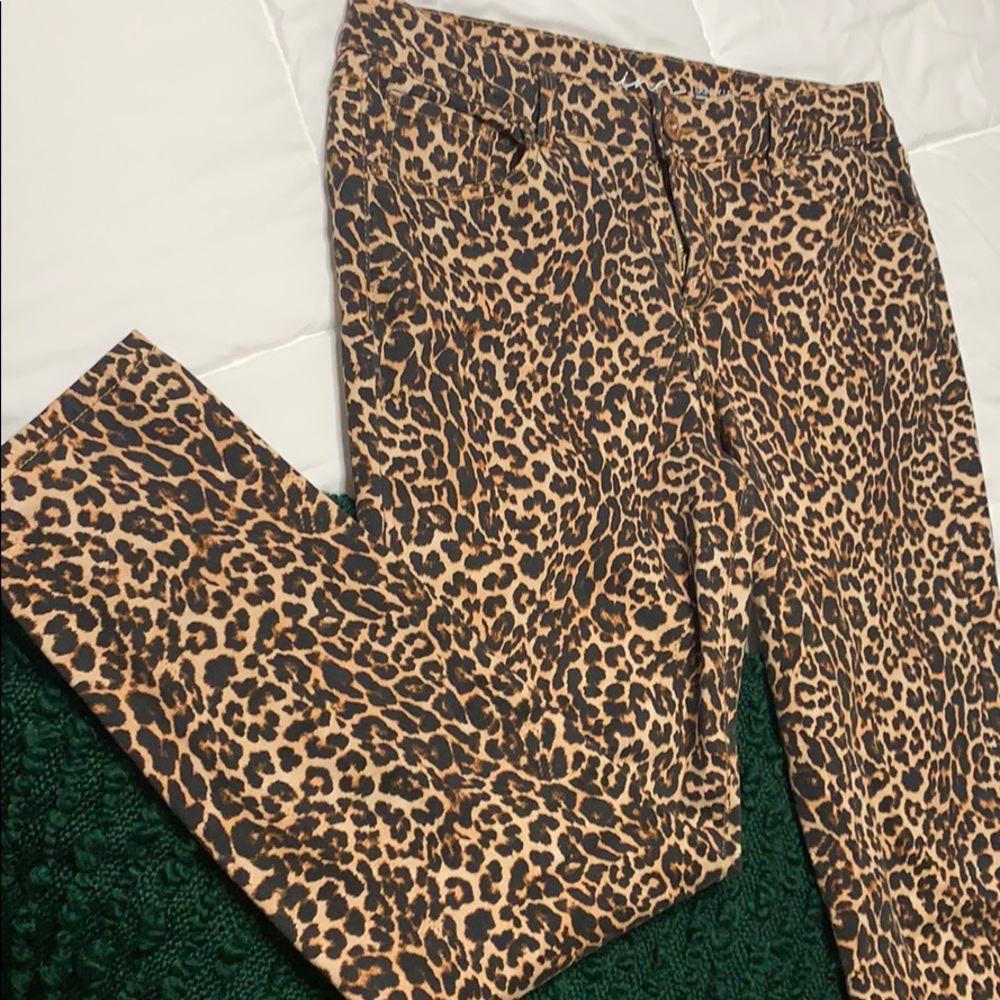 Leopard skinny jeans